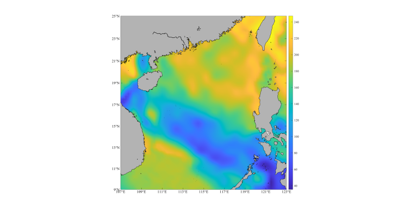 Average daily data of the first day of swrad output by forcing_file